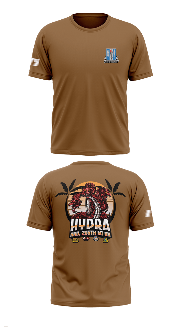 Old School Cotton Feel Shirt, HHD 205th MI BN, Army, Teamtime, Team time, sublimation, custom sports apparel, team uniforms, spirit wear, spiritwear, sports uniforms, custom shirts, team store, custom team store, fundraiser sports, apparel fundraiser