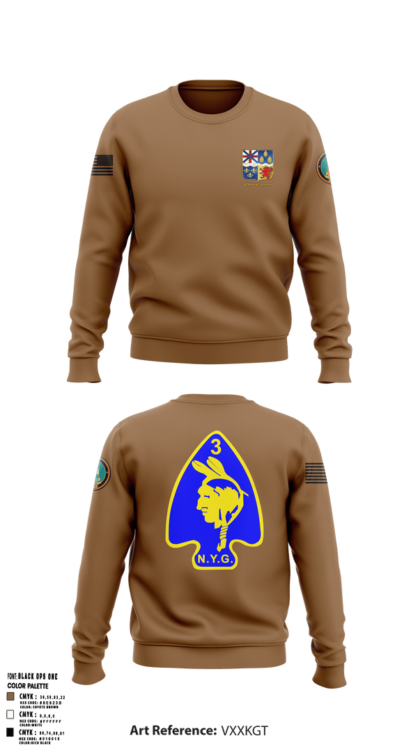 Crew Neck Sweatshirt, 56th Company 3rd Platoon, National Guard, Teamtime, Team time, sublimation, custom sports apparel, team uniforms, spirit wear, spiritwear, sports uniforms, custom shirts, team store, custom team store, fundraiser sports, apparel fundraiser