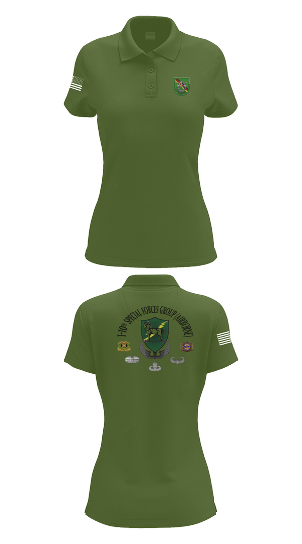 Womens Short Sleeve Performance Polo, 1-10 SFG FSC, Army, Teamtime, Team time, sublimation, custom sports apparel, team uniforms, spirit wear, spiritwear, sports uniforms, custom shirts, team store, custom team store, fundraiser sports, apparel fundraiser