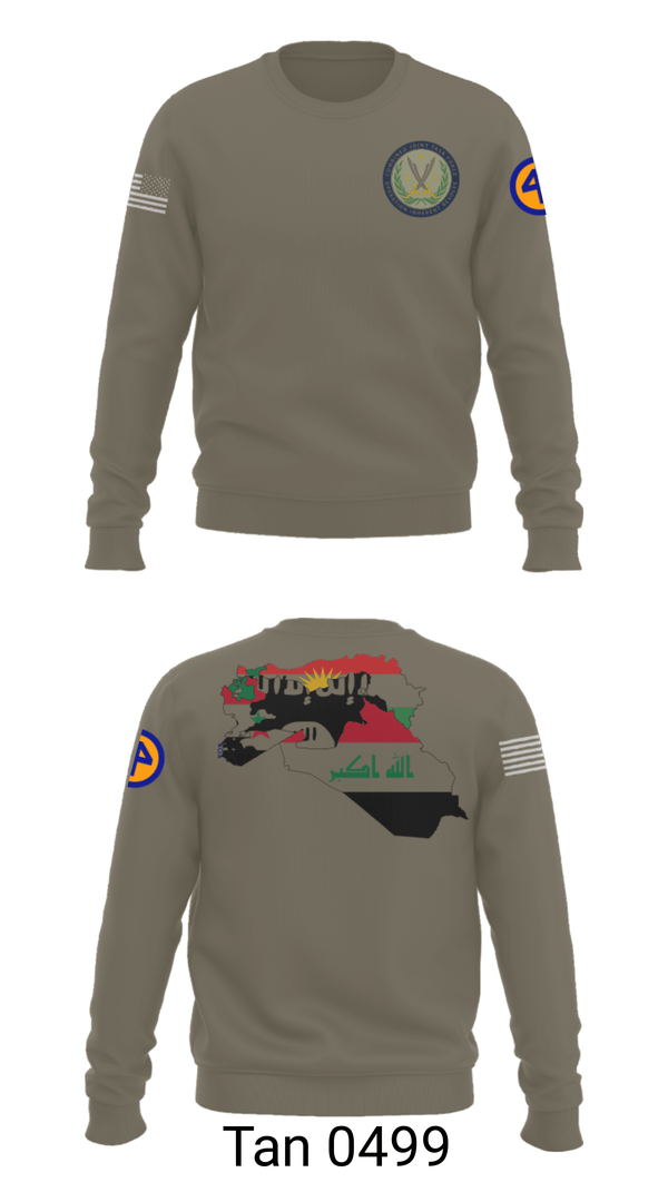 Crew Neck Sweatshirt, 44th ICBT, National Guard, Teamtime, Team time, sublimation, custom sports apparel, team uniforms, spirit wear, spiritwear, sports uniforms, custom shirts, team store, custom team store, fundraiser sports, apparel fundraiser