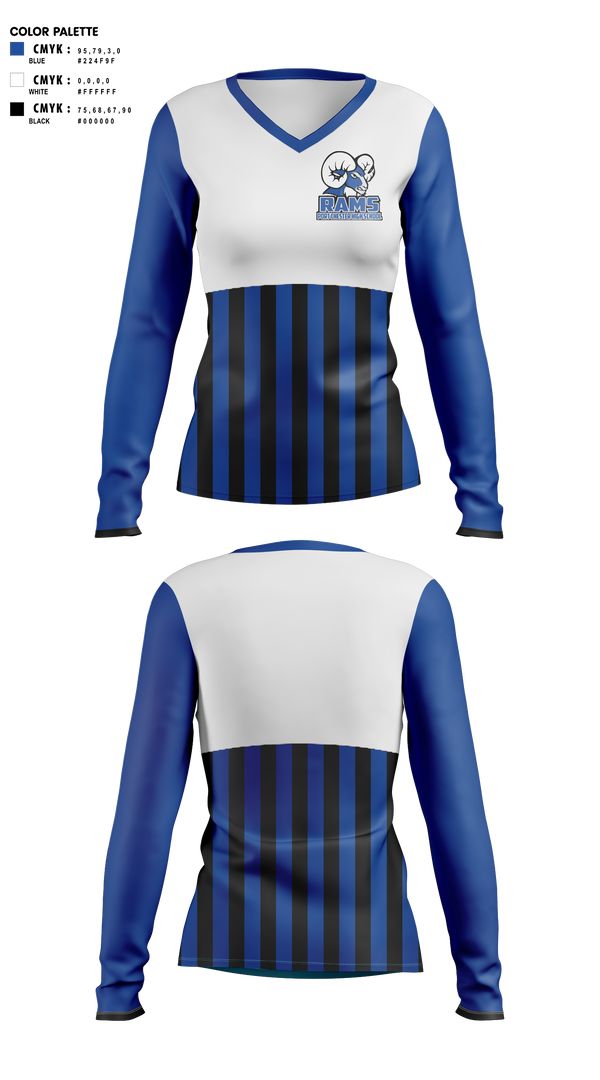 Womens Long Sleeve Vneck Shirt 1, Port Chester High School Bowling, Bowling, Teamtime, Team time, sublimation, custom sports apparel, team uniforms, spirit wear, spiritwear, sports uniforms, custom shirts, team store, custom team store, fundraiser sports, apparel fundraiser