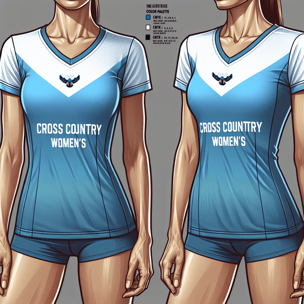 Women's Short Sleeve Vneck Shirt, Coral Academy of Science Las Vegas High School Cross Country, Cross Country, Teamtime, Team time, sublimation, custom sports apparel, team uniforms, spirit wear, spiritwear, sports uniforms, custom shirts, team store, custom team store, fundraiser sports, apparel fundraiser