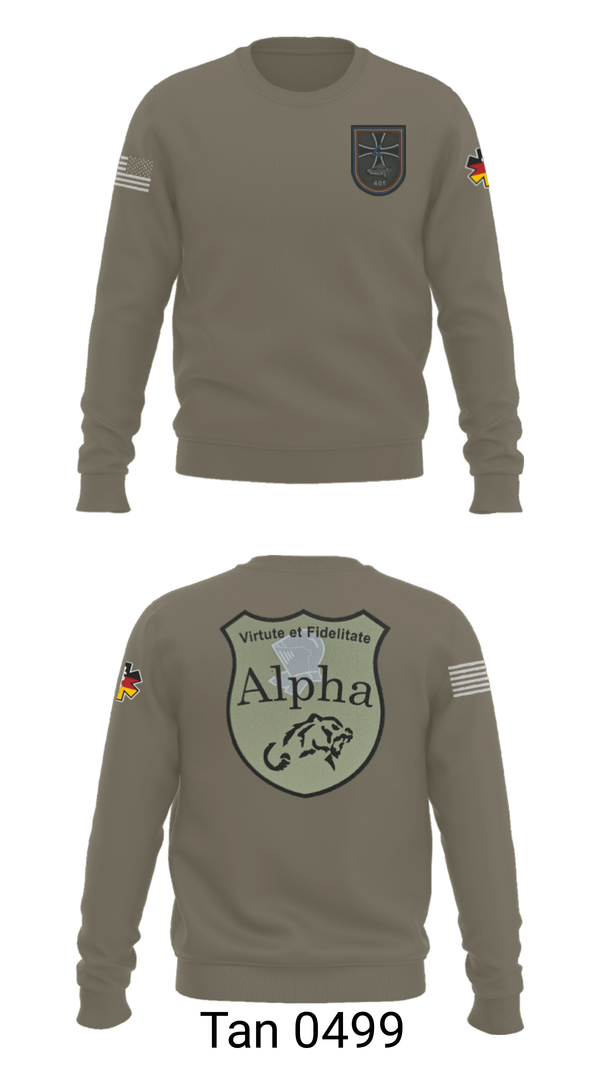 Crew Neck Sweatshirt, 4./401 PzGrenBtl, Army, Teamtime, Team time, sublimation, custom sports apparel, team uniforms, spirit wear, spiritwear, sports uniforms, custom shirts, team store, custom team store, fundraiser sports, apparel fundraiser