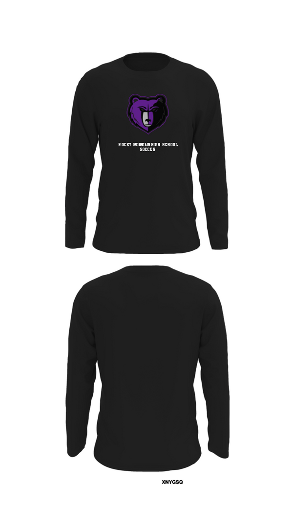 Long Sleeve Performance Shirt, Rocky Mountain High School Soccer, Men's Soccer, Teamtime, Team time, sublimation, custom sports apparel, team uniforms, spirit wear, spiritwear, sports uniforms, custom shirts, team store, custom team store, fundraiser sports, apparel fundraiser