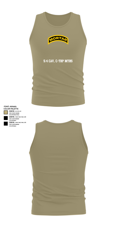 Tank Top, 5/4 Cav, C-TRP MTRS, , Teamtime, Team time, sublimation, custom sports apparel, team uniforms, spirit wear, spiritwear, sports uniforms, custom shirts, team store, custom team store, fundraiser sports, apparel fundraiser