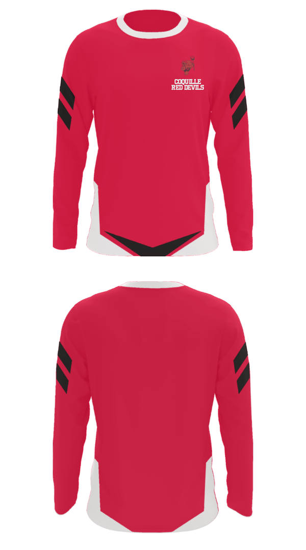Long Sleeve Performance Shirt, Coquille Red Devils, Softball, Teamtime, Team time, sublimation, custom sports apparel, team uniforms, spirit wear, spiritwear, sports uniforms, custom shirts, team store, custom team store, fundraiser sports, apparel fundraiser