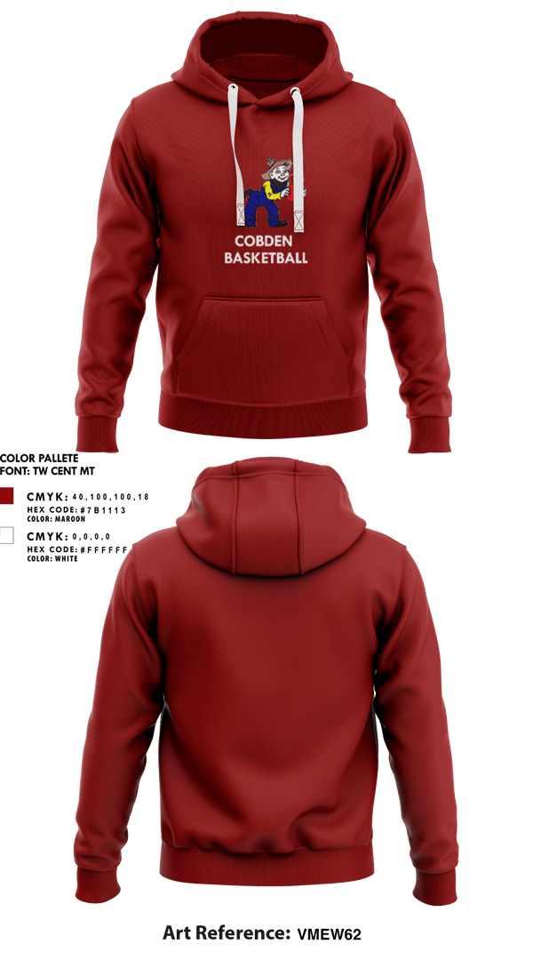 Hoodie, Cobden High School Basketball, Men's Basketball, Teamtime, Team time, sublimation, custom sports apparel, team uniforms, spirit wear, spiritwear, sports uniforms, custom shirts, team store, custom team store, fundraiser sports, apparel fundraiser