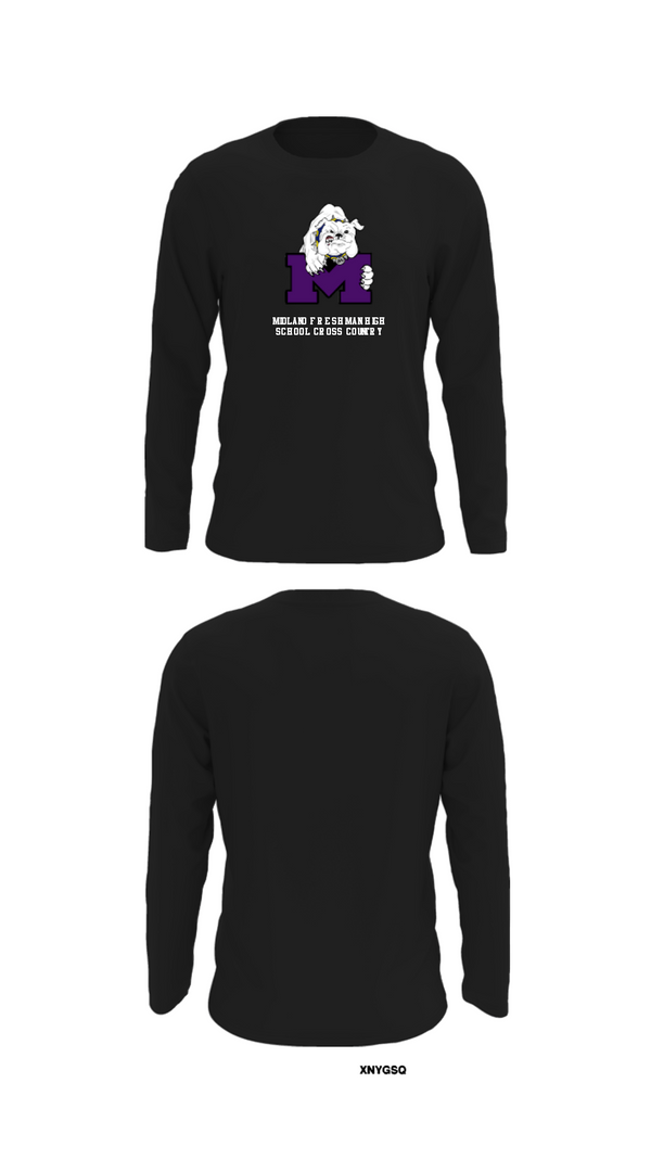 Long Sleeve Performance Shirt, Midland Freshman High School Cross Country, Cross Country, Teamtime, Team time, sublimation, custom sports apparel, team uniforms, spirit wear, spiritwear, sports uniforms, custom shirts, team store, custom team store, fundraiser sports, apparel fundraiser