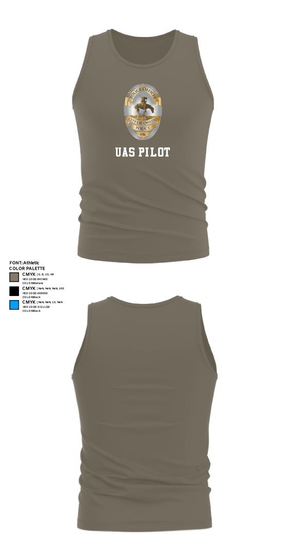 Tank Top, UAS Pilot, Police, Teamtime, Team time, sublimation, custom sports apparel, team uniforms, spirit wear, spiritwear, sports uniforms, custom shirts, team store, custom team store, fundraiser sports, apparel fundraiser