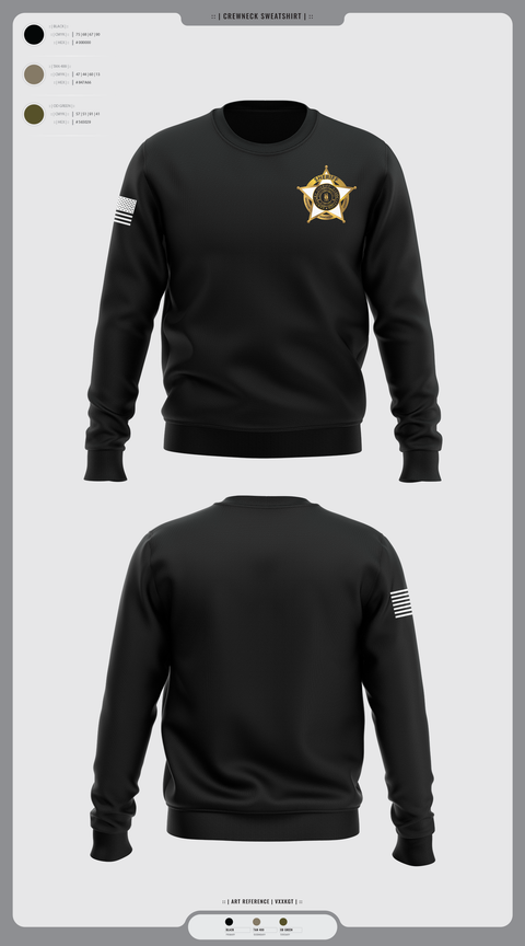 Crew Neck Sweatshirt, Deputy Cleveland, Police, Teamtime, Team time, sublimation, custom sports apparel, team uniforms, spirit wear, spiritwear, sports uniforms, custom shirts, team store, custom team store, fundraiser sports, apparel fundraiser