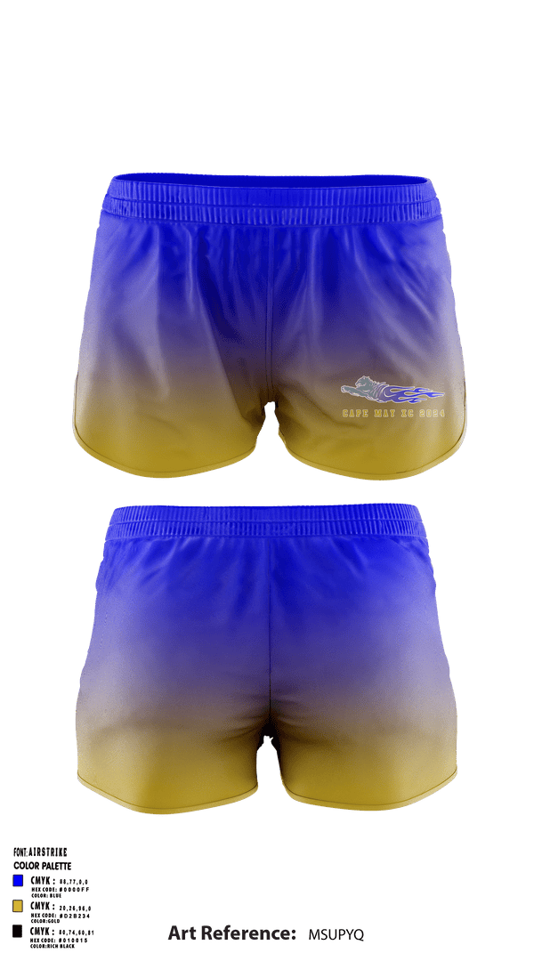 Womens Soccer Shorts, Cape May, Cross Country, Teamtime, Team time, sublimation, custom sports apparel, team uniforms, spirit wear, spiritwear, sports uniforms, custom shirts, team store, custom team store, fundraiser sports, apparel fundraiser