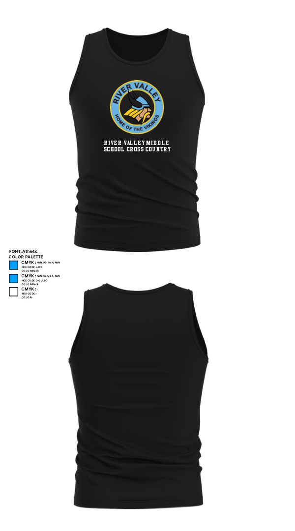 Tank Top, River Valley Middle School Cross Country, Cross Country, Teamtime, Team time, sublimation, custom sports apparel, team uniforms, spirit wear, spiritwear, sports uniforms, custom shirts, team store, custom team store, fundraiser sports, apparel fundraiser