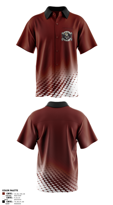 Short Sleeve Bowling Jersey, Dead Balls Society, Bowling, Teamtime, Team time, sublimation, custom sports apparel, team uniforms, spirit wear, spiritwear, sports uniforms, custom shirts, team store, custom team store, fundraiser sports, apparel fundraiser