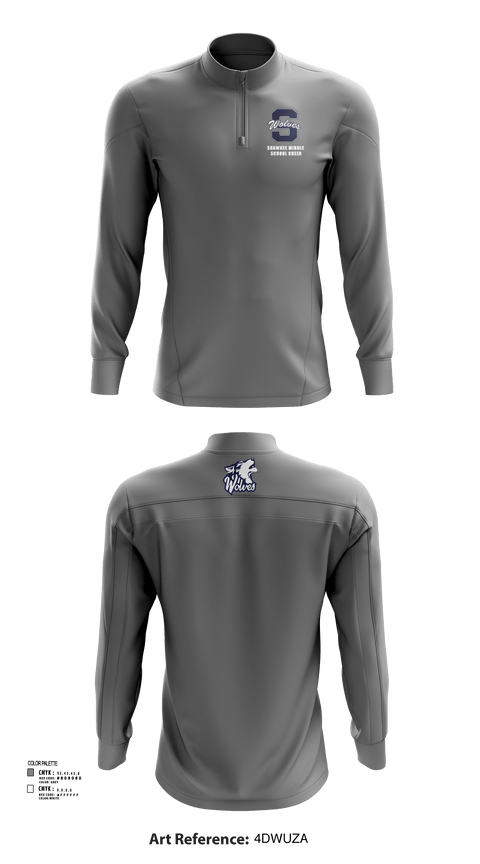 Quarter Zip Jacket, Shawnee Middle School Cheer, Cheer, Teamtime, Team time, sublimation, custom sports apparel, team uniforms, spirit wear, spiritwear, sports uniforms, custom shirts, team store, custom team store, fundraiser sports, apparel fundraiser