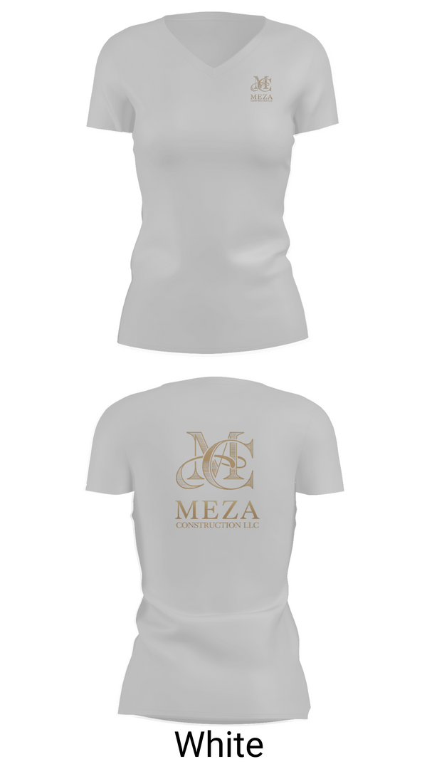 Womens Short Sleeve Vneck Shirt, Meza Construction LLC, , Teamtime, Team time, sublimation, custom sports apparel, team uniforms, spirit wear, spiritwear, sports uniforms, custom shirts, team store, custom team store, fundraiser sports, apparel fundraiser