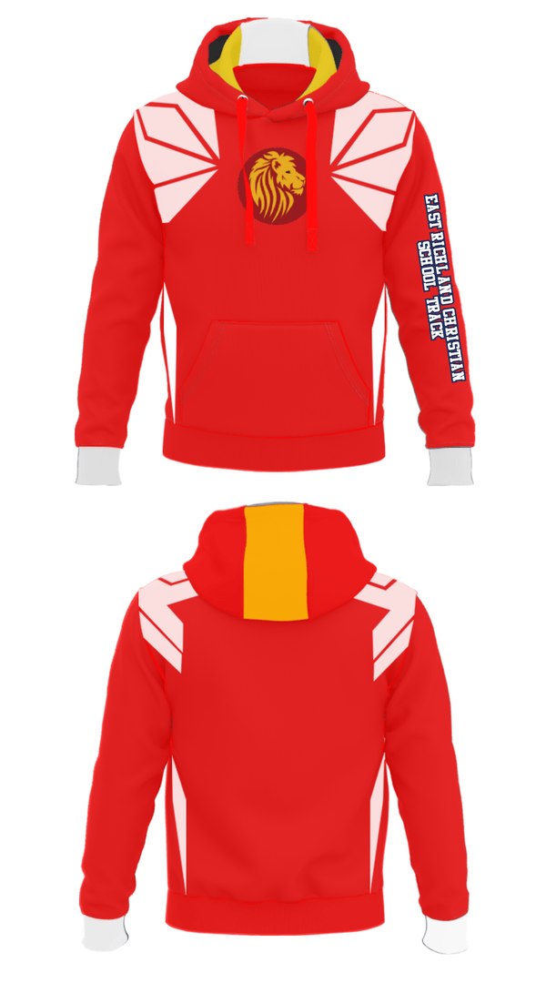 Hoodie, East Richland Christian School Track, Track & Field, Teamtime, Team time, sublimation, custom sports apparel, team uniforms, spirit wear, spiritwear, sports uniforms, custom shirts, team store, custom team store, fundraiser sports, apparel fundraiser
