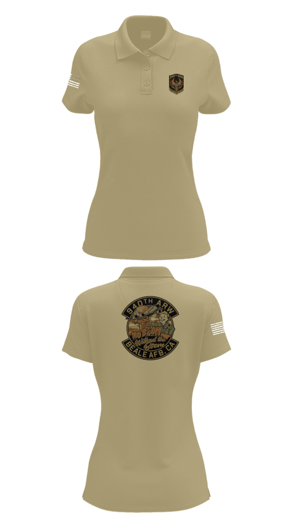 Women's Short Sleeve Performance Polo, 940 Air Refueling Wing, , Teamtime, Team time, sublimation, custom sports apparel, team uniforms, spirit wear, spiritwear, sports uniforms, custom shirts, team store, custom team store, fundraiser sports, apparel fundraiser