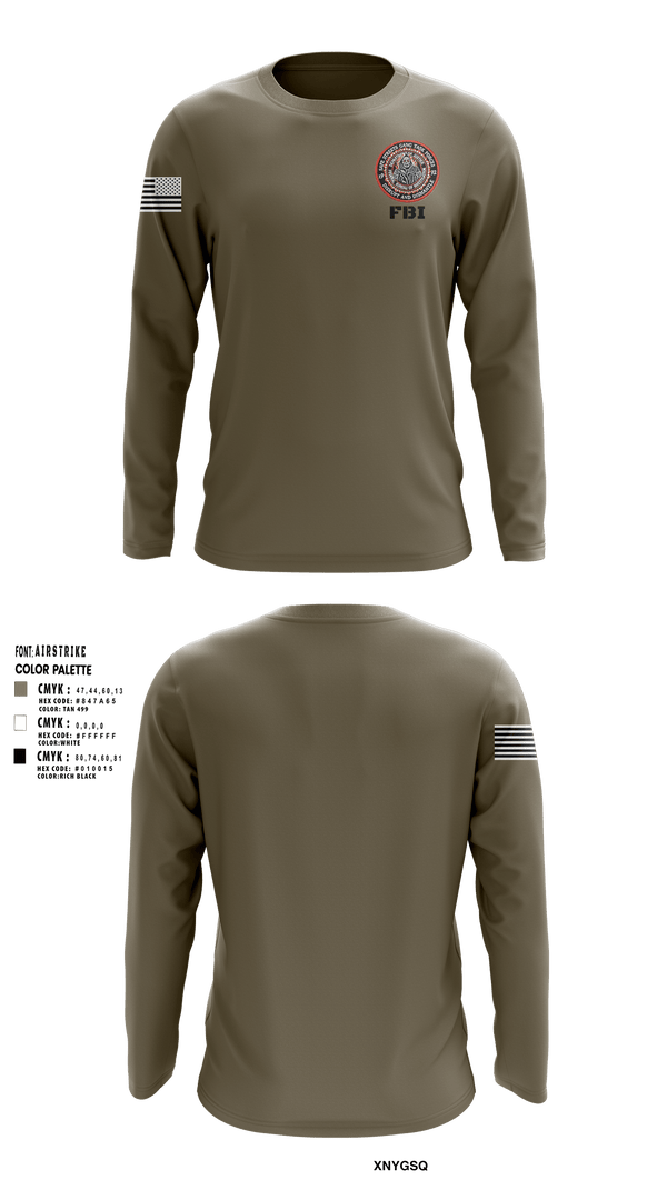Long Sleeve Performance Shirt, FBI, Police, Teamtime, Team time, sublimation, custom sports apparel, team uniforms, spirit wear, spiritwear, sports uniforms, custom shirts, team store, custom team store, fundraiser sports, apparel fundraiser