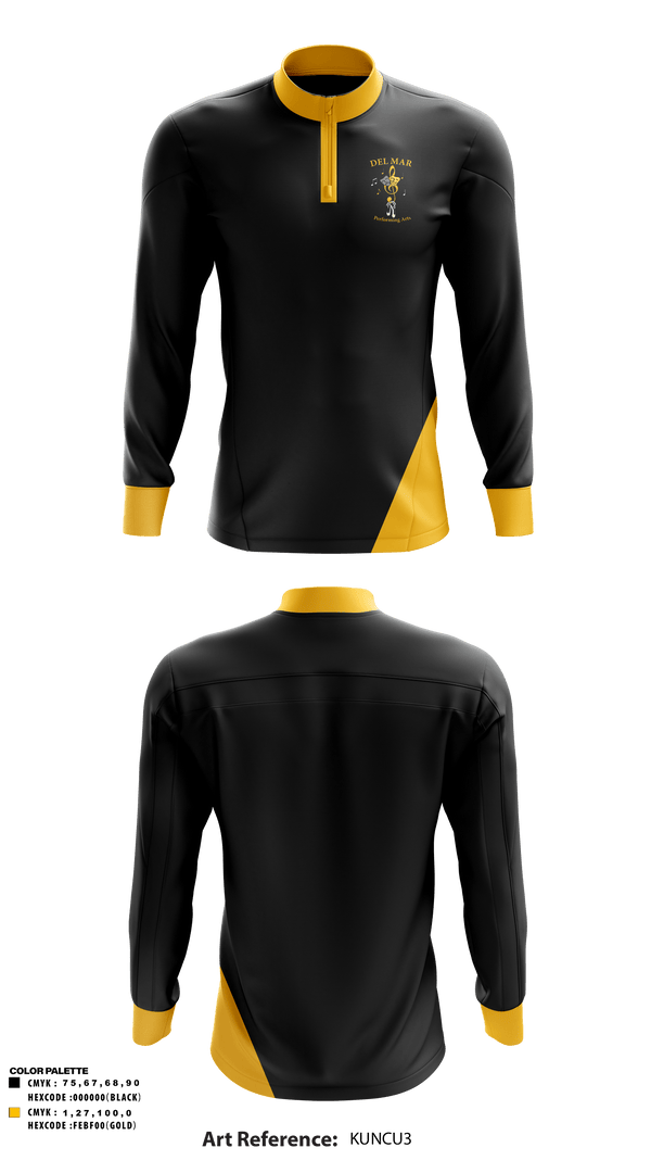 Quarter Zip Jacket, Del Mar High School Band, Spirit Store, Teamtime, Team time, sublimation, custom sports apparel, team uniforms, spirit wear, spiritwear, sports uniforms, custom shirts, team store, custom team store, fundraiser sports, apparel fundraiser