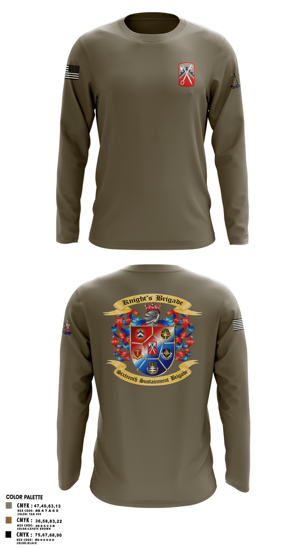 Long Sleeve Performance Shirt, 16th Sustainment Brigade, Army, Teamtime, Team time, sublimation, custom sports apparel, team uniforms, spirit wear, spiritwear, sports uniforms, custom shirts, team store, custom team store, fundraiser sports, apparel fundraiser
