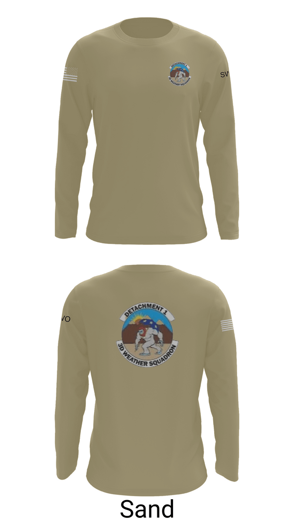 Long Sleeve Performance Shirt, Detachment 1, 3rd Combat Weather Sqd, Air Force, Teamtime, Team time, sublimation, custom sports apparel, team uniforms, spirit wear, spiritwear, sports uniforms, custom shirts, team store, custom team store, fundraiser sports, apparel fundraiser