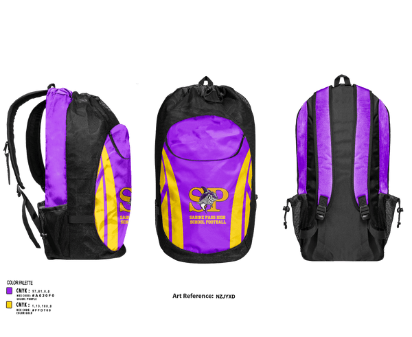 Gear Bag, Sabine Pass High School Football, Football, Teamtime, Team time, sublimation, custom sports apparel, team uniforms, spirit wear, spiritwear, sports uniforms, custom shirts, team store, custom team store, fundraiser sports, apparel fundraiser