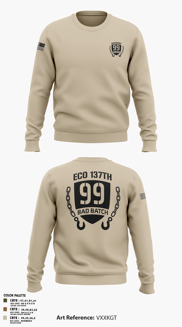 Crew Neck Sweatshirt, 137th Echo Company1-137th AV E co, National Guard, Teamtime, Team time, sublimation, custom sports apparel, team uniforms, spirit wear, spiritwear, sports uniforms, custom shirts, team store, custom team store, fundraiser sports, apparel fundraiser