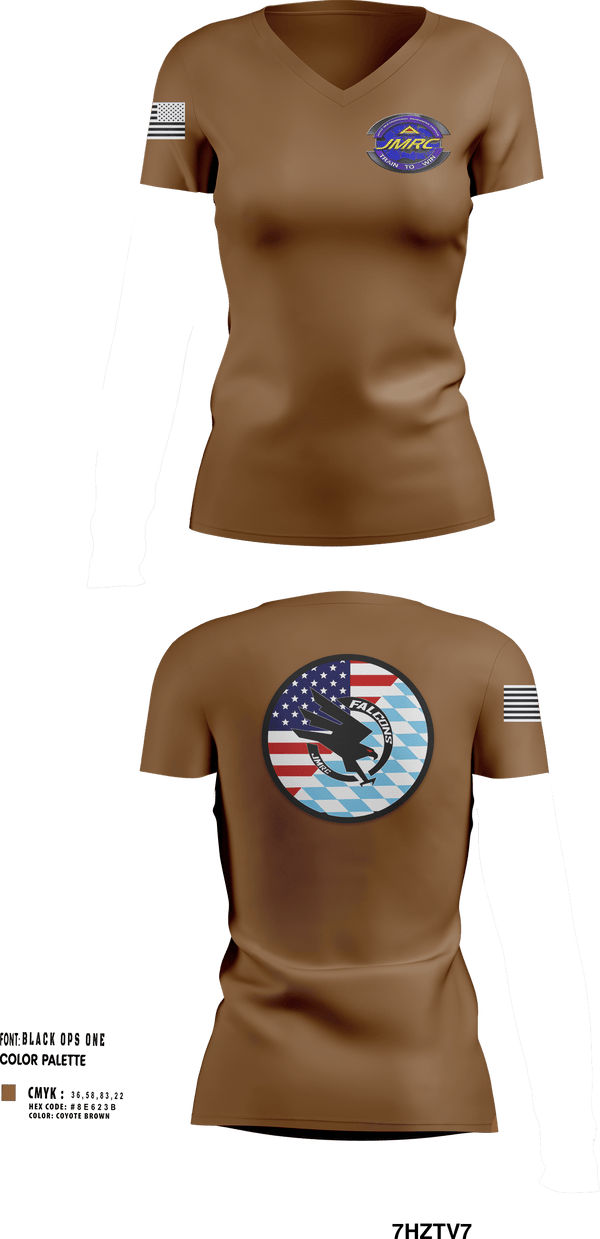 Womens Short Sleeve Vneck Shirt, Falcon Team, JMRC, Army, Teamtime, Team time, sublimation, custom sports apparel, team uniforms, spirit wear, spiritwear, sports uniforms, custom shirts, team store, custom team store, fundraiser sports, apparel fundraiser