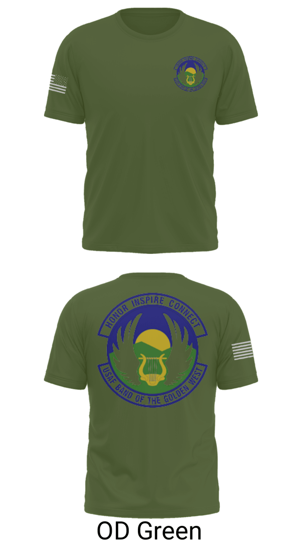 Short Sleeve Performance Shirt, USAF Band of the Golden West, , Teamtime, Team time, sublimation, custom sports apparel, team uniforms, spirit wear, spiritwear, sports uniforms, custom shirts, team store, custom team store, fundraiser sports, apparel fundraiser