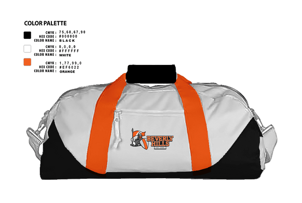 Duffle Bag, Beverly Hills High School Band, Spirit Store, Teamtime, Team time, sublimation, custom sports apparel, team uniforms, spirit wear, spiritwear, sports uniforms, custom shirts, team store, custom team store, fundraiser sports, apparel fundraiser