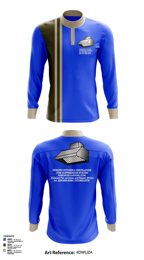 Quarter Zip Jacket, Triboro kitchen & ventilation, , Teamtime, Team time, sublimation, custom sports apparel, team uniforms, spirit wear, spiritwear, sports uniforms, custom shirts, team store, custom team store, fundraiser sports, apparel fundraiser