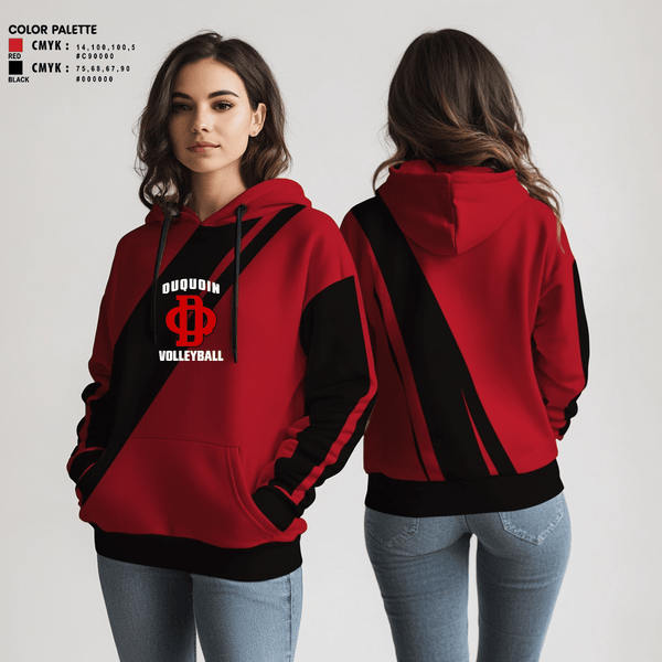 Hoodie, DuQuoin High School Volleyball, Women's Volleyball, Teamtime, Team time, sublimation, custom sports apparel, team uniforms, spirit wear, spiritwear, sports uniforms, custom shirts, team store, custom team store, fundraiser sports, apparel fundraiser