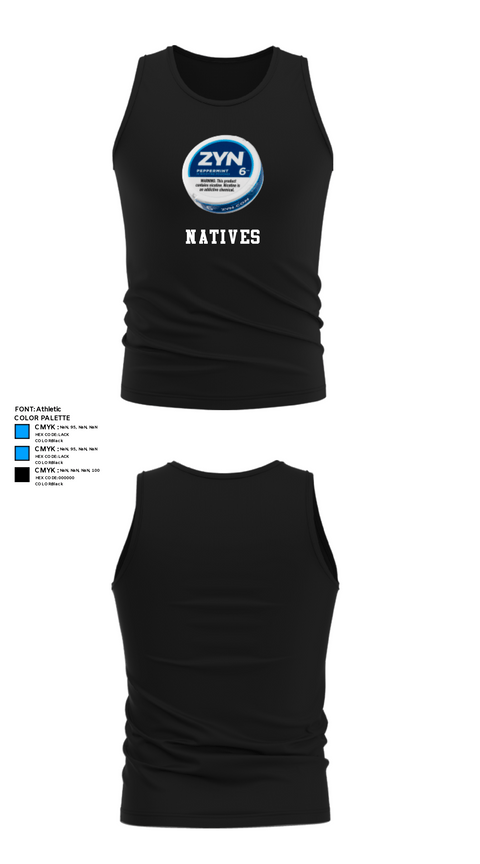 Tank Top, Natives, Men's Basketball, Teamtime, Team time, sublimation, custom sports apparel, team uniforms, spirit wear, spiritwear, sports uniforms, custom shirts, team store, custom team store, fundraiser sports, apparel fundraiser