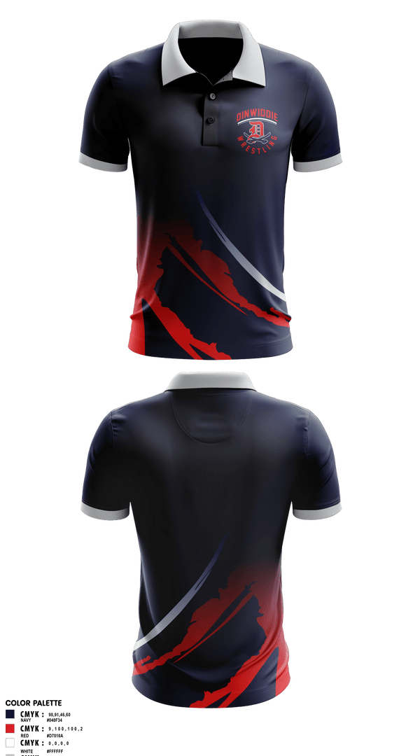 Short Sleeve Performance Polo, Dinwiddie High School Wrestling, Wrestling, Teamtime, Team time, sublimation, custom sports apparel, team uniforms, spirit wear, spiritwear, sports uniforms, custom shirts, team store, custom team store, fundraiser sports, apparel fundraiser