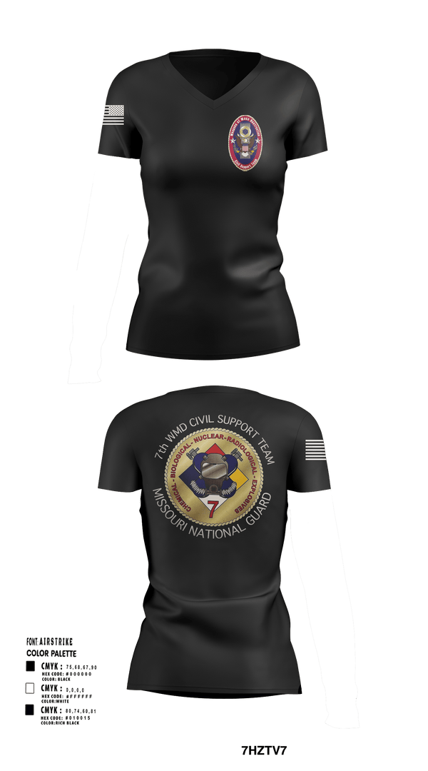 Womens Short Sleeve Vneck Shirt, 7th CST, Army, Teamtime, Team time, sublimation, custom sports apparel, team uniforms, spirit wear, spiritwear, sports uniforms, custom shirts, team store, custom team store, fundraiser sports, apparel fundraiser