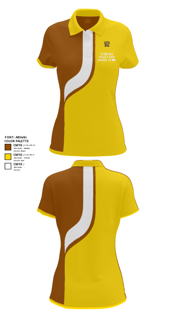 Women's Short Sleeve Performance Polo, Temecula Valley High School Tennis, Tennis, Teamtime, Team time, sublimation, custom sports apparel, team uniforms, spirit wear, spiritwear, sports uniforms, custom shirts, team store, custom team store, fundraiser sports, apparel fundraiser