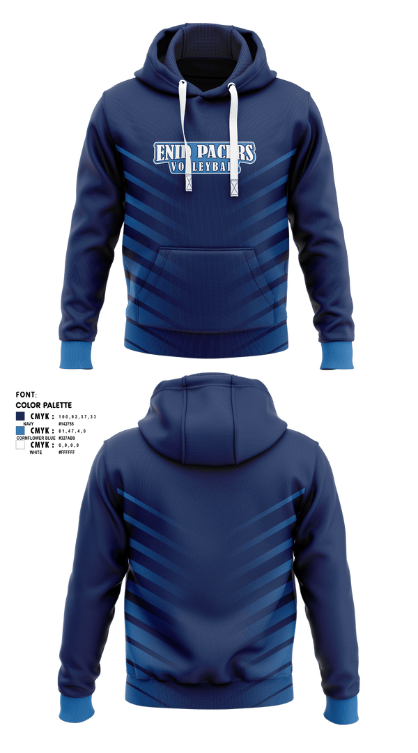 Hoodie, Enid Pacers, Women's Volleyball, Teamtime, Team time, sublimation, custom sports apparel, team uniforms, spirit wear, spiritwear, sports uniforms, custom shirts, team store, custom team store, fundraiser sports, apparel fundraiser