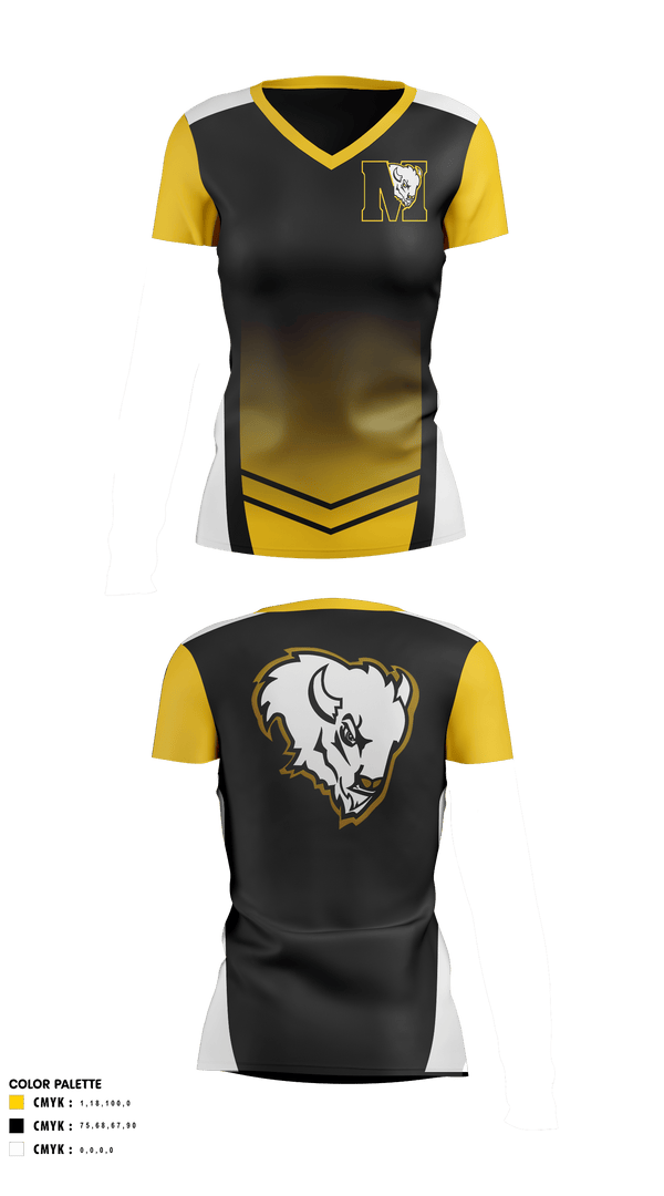 Womens Short Sleeve Vneck Shirt, McAlester Middle School Volleyball, Women's Volleyball, Teamtime, Team time, sublimation, custom sports apparel, team uniforms, spirit wear, spiritwear, sports uniforms, custom shirts, team store, custom team store, fundraiser sports, apparel fundraiser