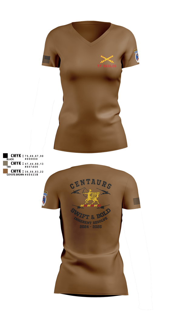 Womens Short Sleeve Vneck Shirt, 3-6 FA, Army, Teamtime, Team time, sublimation, custom sports apparel, team uniforms, spirit wear, spiritwear, sports uniforms, custom shirts, team store, custom team store, fundraiser sports, apparel fundraiser