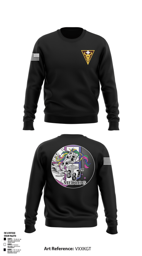 Crew Neck Sweatshirt, 387 Medical Logistics Company, , Teamtime, Team time, sublimation, custom sports apparel, team uniforms, spirit wear, spiritwear, sports uniforms, custom shirts, team store, custom team store, fundraiser sports, apparel fundraiser