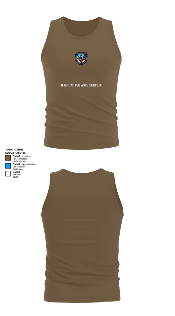 Tank Top, B Co 277 ASB ASES Section, Army, Teamtime, Team time, sublimation, custom sports apparel, team uniforms, spirit wear, spiritwear, sports uniforms, custom shirts, team store, custom team store, fundraiser sports, apparel fundraiser