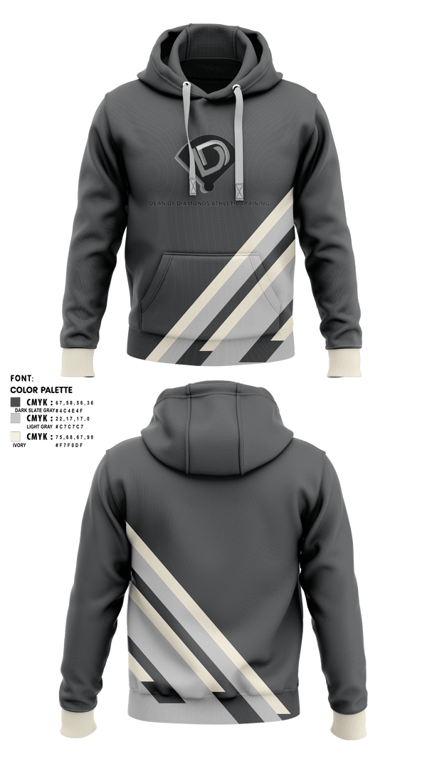 Hoodie, Dean of Diamonds Athletic Training, Baseball, Teamtime, Team time, sublimation, custom sports apparel, team uniforms, spirit wear, spiritwear, sports uniforms, custom shirts, team store, custom team store, fundraiser sports, apparel fundraiser
