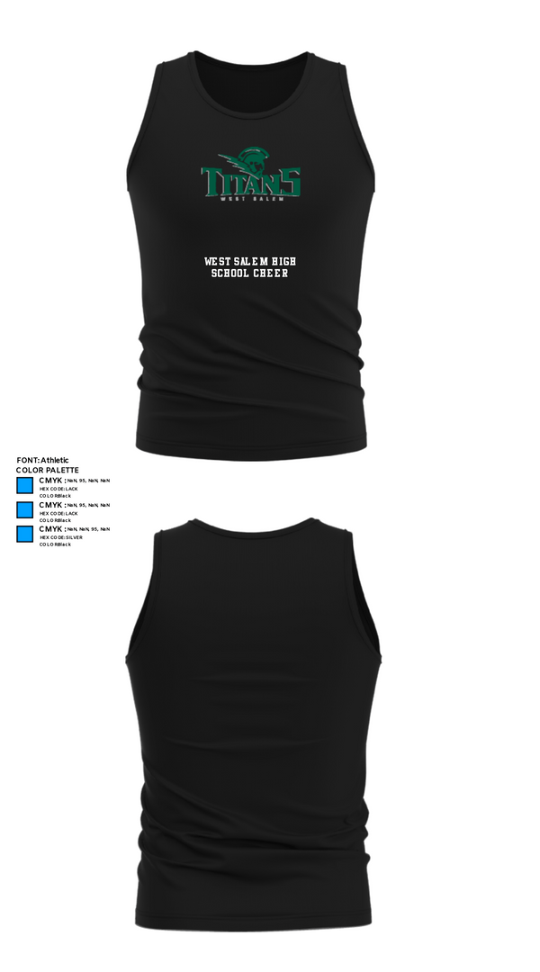 Tank Top, West Salem High School Cheer, Cheer, Teamtime, Team time, sublimation, custom sports apparel, team uniforms, spirit wear, spiritwear, sports uniforms, custom shirts, team store, custom team store, fundraiser sports, apparel fundraiser