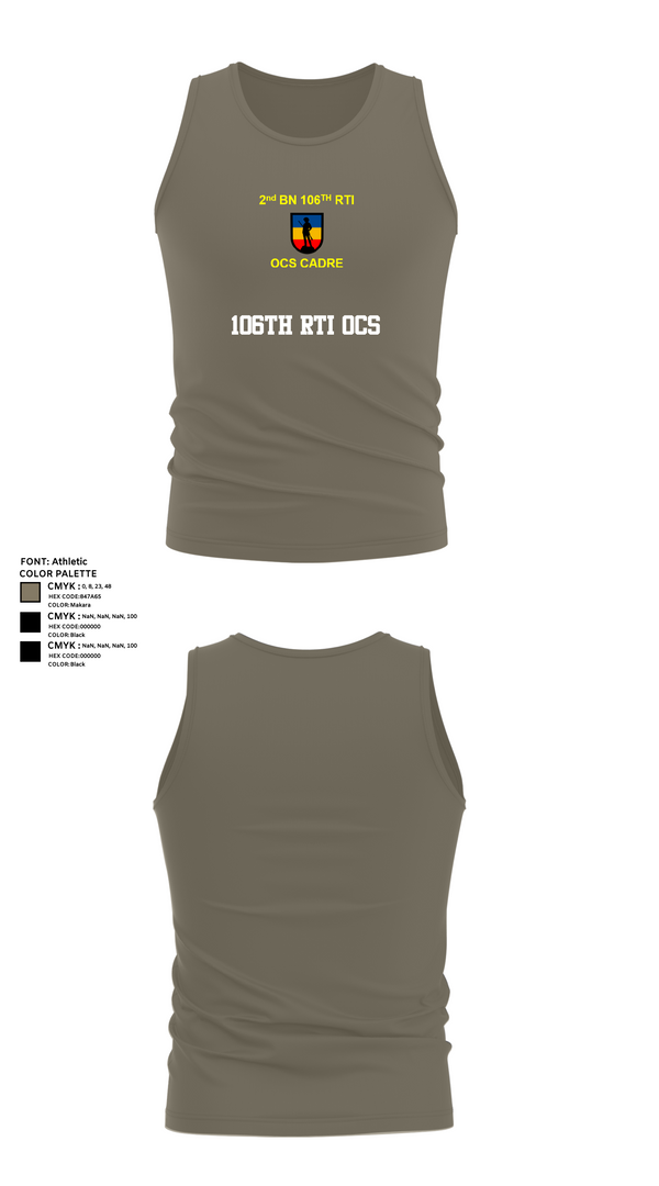 Tank Top, 106th RTI OCS, , Teamtime, Team time, sublimation, custom sports apparel, team uniforms, spirit wear, spiritwear, sports uniforms, custom shirts, team store, custom team store, fundraiser sports, apparel fundraiser