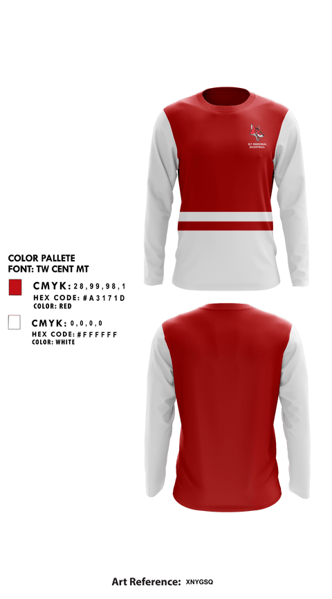 Long Sleeve Performance Shirt, Ely Memorial High School Basketball, Men's Basketball, Teamtime, Team time, sublimation, custom sports apparel, team uniforms, spirit wear, spiritwear, sports uniforms, custom shirts, team store, custom team store, fundraiser sports, apparel fundraiser