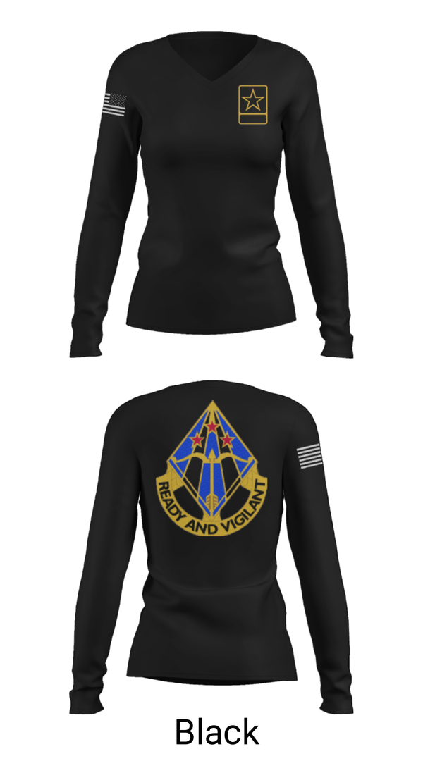 Women's Long Sleeve Vneck Shirt, Air defense, National Guard, Teamtime, Team time, sublimation, custom sports apparel, team uniforms, spirit wear, spiritwear, sports uniforms, custom shirts, team store, custom team store, fundraiser sports, apparel fundraiser