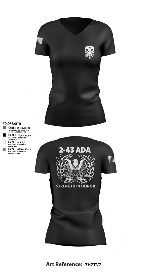 Womens Short Sleeve Vneck Shirt, 2/43 ADA, Army, Teamtime, Team time, sublimation, custom sports apparel, team uniforms, spirit wear, spiritwear, sports uniforms, custom shirts, team store, custom team store, fundraiser sports, apparel fundraiser