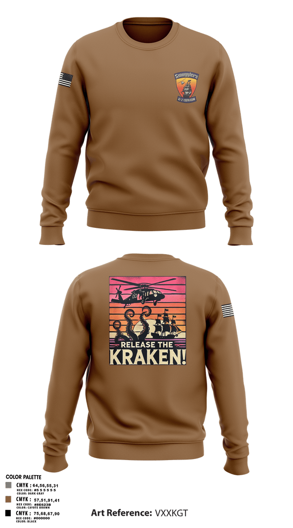 Crew Neck Sweatshirt, A/2135th GSAB “SMUGGLERS”, Army, Teamtime, Team time, sublimation, custom sports apparel, team uniforms, spirit wear, spiritwear, sports uniforms, custom shirts, team store, custom team store, fundraiser sports, apparel fundraiser