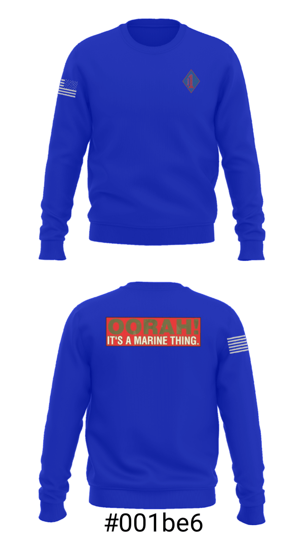 Crew Neck Sweatshirt, 1st Marine Regiment, Marines, Teamtime, Team time, sublimation, custom sports apparel, team uniforms, spirit wear, spiritwear, sports uniforms, custom shirts, team store, custom team store, fundraiser sports, apparel fundraiser