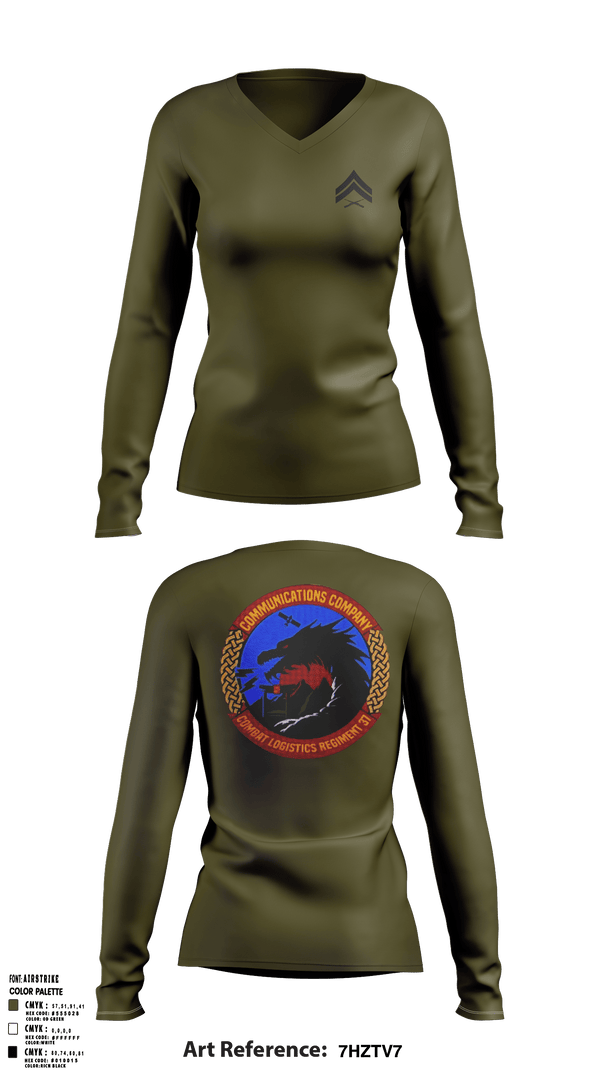 Women's Long Sleeve Vneck Shirt, 3D MLG CLR-37, Marines, Teamtime, Team time, sublimation, custom sports apparel, team uniforms, spirit wear, spiritwear, sports uniforms, custom shirts, team store, custom team store, fundraiser sports, apparel fundraiser